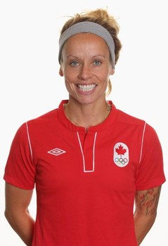Canada Women's Official Olympic Football Team Portraits COVENTRY, ENGLAND - JULY 21: Kelly Parker of Canada poses during a portrait session on July 21, 2012 in Coventry, England. (Photo by Robert Cianflone/Getty Images)